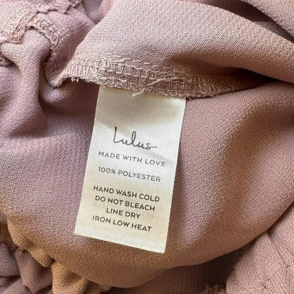 Lulus Jest Mauve Drawstring Dusty Rose Paper Bag Waist Shorts Small - Picture 5 of 6